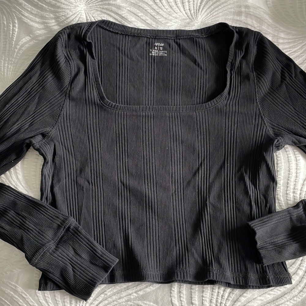 Aerie Ribbed Square Neck T-shirt